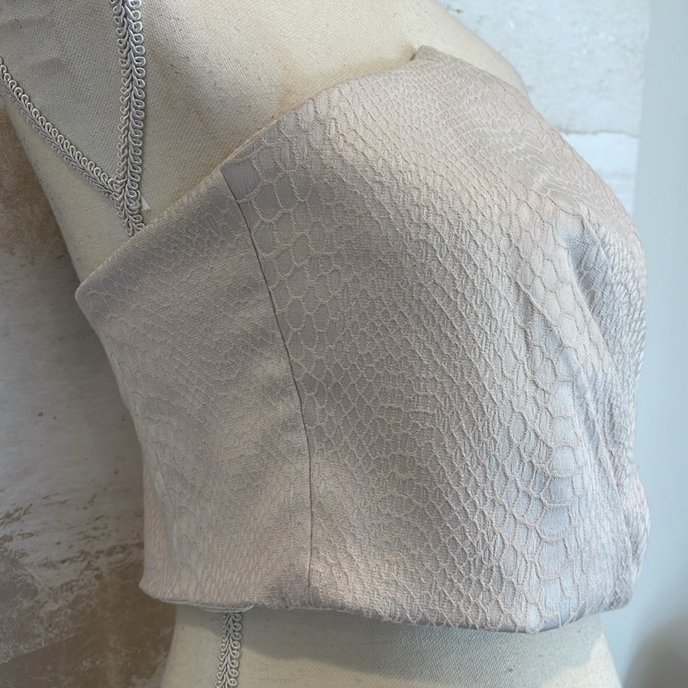 Python Asymmetrical Strapless Side Zip Top By Do+… - image 3